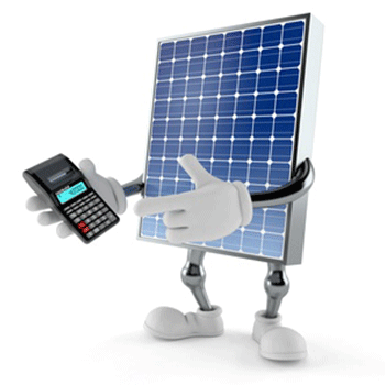 Photovoltaikmodul mit Taschenrechner